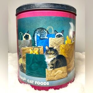 Vintage Iams Large Cat Food Tin Collectible